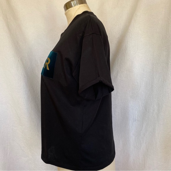 Sandro Paris black cotton and velvet wonder tshirt - Picture 3 of 6